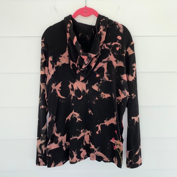 Vintage Rising International Mixed Prints Floral Embroidery Hoodie Medium - Picture 3 of 15